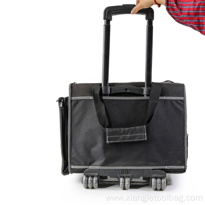 Waterproof Polyester Rolling Trolley Tool Bag with Wheels